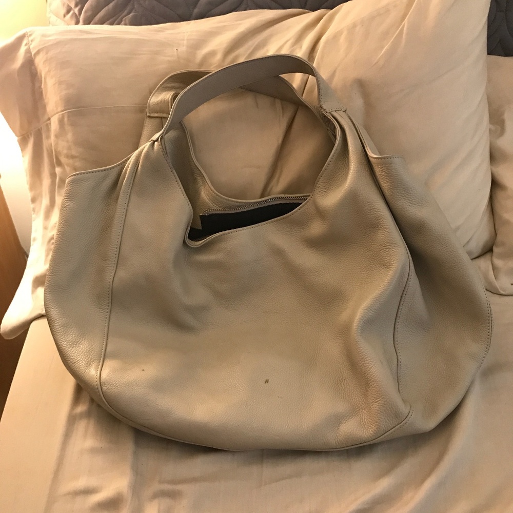 Large Cream/Off White Hobo bag